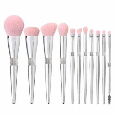 Imagem de Conjunto de pincéis de base, corretivo, pincel de pó, pincel de base líquida, conjunto de pincéis de maquiagem profissional para olhos e rosto,