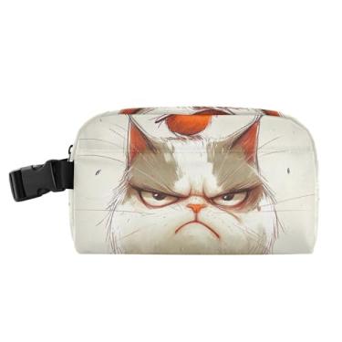 Imagem de TSENQUE Lancheira personalizada com desenho animado de gato rabugento para mulheres, meninas, lancheira masculina e infantil, lancheira para trabalho, macia, divertida, fofa, bolsa térmica para