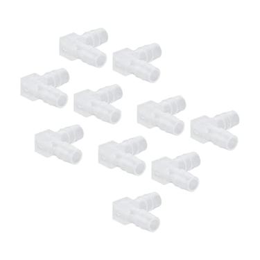 Imagem de Naroote Adaptador Resistente Ao Desgaste Durável da Farpa da Mangueira do Cotovelo para a Tubulação do Silicone Bomba Aquário, 10 Pces Ideal para o Encaixe Pe Alimento e Bebida (8mm)