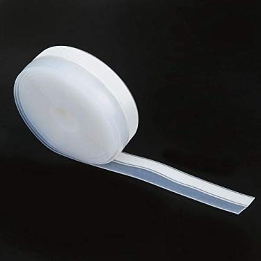 Imagem de GLOGLOW Tira de Vedação para Juntas/vedações para Portas e Janelas, Autoadesiva, Ultrafina, Branca/bege, 5m de Comprimento, Silicone, Descascamento Climático (25mm * 5m (branco/esbranquiçado