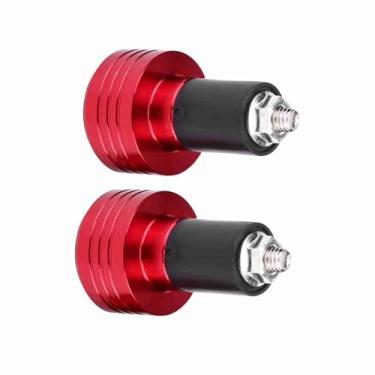 Imagem de Mingzhe Plugue Universal de Alumínio para Guidão de Motocicleta, Antiferrugem, Anticorrosão, para Com Guidão de 22mm (Vermelho)