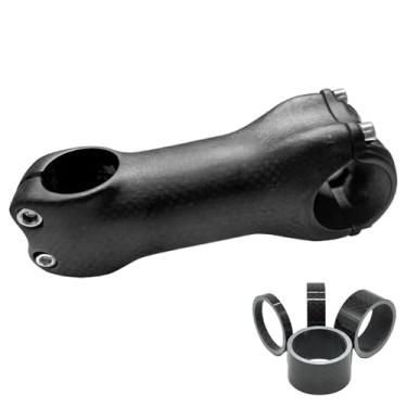 Imagem de Mesa de carbono para mountain bike, ângulo de 6/17 graus, 31,8 mm, compatível com guidões de 70/80/90/100/110/120 mm, acabamento preto fosco.(70mm)
