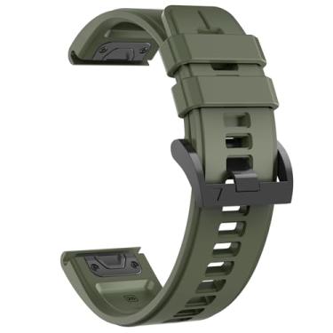 Imagem de U-LIMVE Pulseira de relógio para Garmin Fenix 8 de 51 mm/Fenix 7X/Fenix 6X/Fenix 5X/Fenix 3/Quatix 8 de 51 mm/Tactix 8 de 51 mm, pulseira de silicone de 26 mm