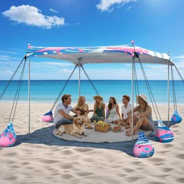 Imagem de Tenda de praia Raynesys 3x3m UPF50+ Canopy com sacos de areia