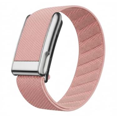Imagem de Fitcent Pulseira SuperKnit ajustável compatível com WHOOP 5.0 WHOOP MG LIFE, pulseiras SuperKnit com formato de U de aço inoxidável para ECG WHOOP LIFE (rosa, One Peak)