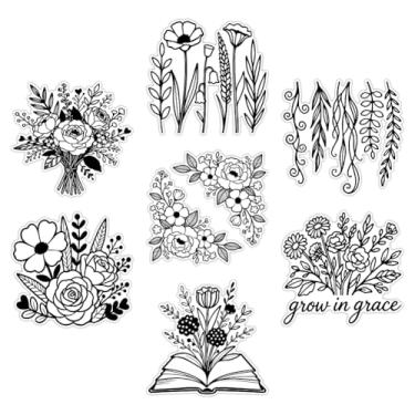 Imagem de CHGCRAFT 7 peças de adesivos de carro de flores silvestres estilo boêmio autoadesivos refletivos adesivos de carro decalque à prova d'água para motocicleta, capacete, janela, decoração de casa