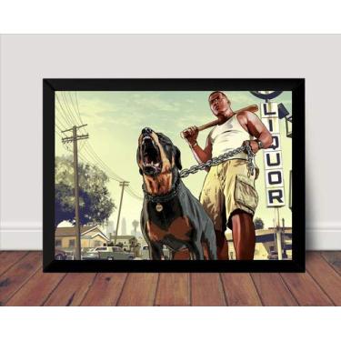 Imagem de Quadro Game Gta V Franklin Arte Poster Moldurado