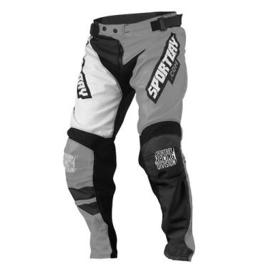 Imagem de Calça Motocross Etceter Sportbay Oficial 2022 Off Road Trilha, Cinza, 