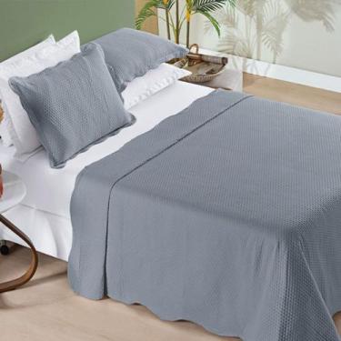 Imagem de Cobre Leito Ally Original Solteiro Dupla face Barato - Cinza - 100% Po