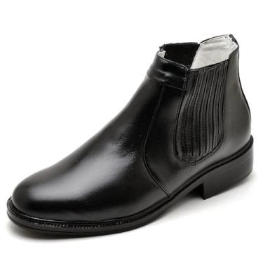Imagem de Bota Social Masculina Preto Couro DIfranca - 1501, 37