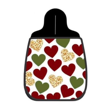 Imagem de Lixeira De Carro Organizador Lixinhocar Corações Vermelho e Verde