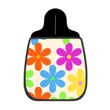 Imagem de Lixeira De Carro Organizador Lixinhocar Margaridas Coloridas Fundo Bege