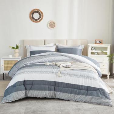 Imagem de Conjunto de edredom Litanika Twin/Twin XL cinza com 1 fronha