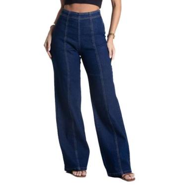 Imagem de Calça Jeans Sawary Wide Leg - 282257 36, Azul, 36