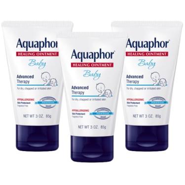 Imagem de Aquaphor Baby Healing Ointment, Advanced Therapy for Chapped Cheeks and Diaper Rash, 3 Ounce (Pack of 3)