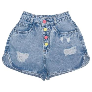 Imagem de Shorts Juvenil Look Jeans Boxer Jeans - UNICA - 10-Feminino