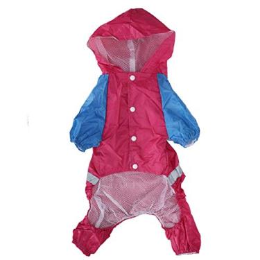 Imagem de Ainoli Pet Capa de Chuva Impermeável Casaco para Cachorro com Faixa Reflexiva Respirável Leve para Caminhadas ao Ar Livre (eu)
