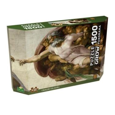 Imagem de Quebra Cabeca 1500 Pecas Panorama Criacao de Adao Grow 04383