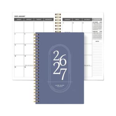 Imagem de Planejador Semanal E Mensal A5 2026-2027, Organizador Espiral, Calendá