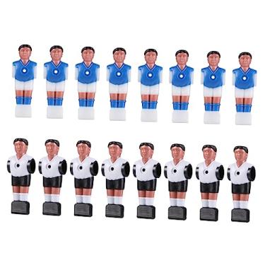 Imagem de UPKOCH 16 peças de reposição de jogador de futebol masculino de resina azul para jogadores de pebolim para mesas