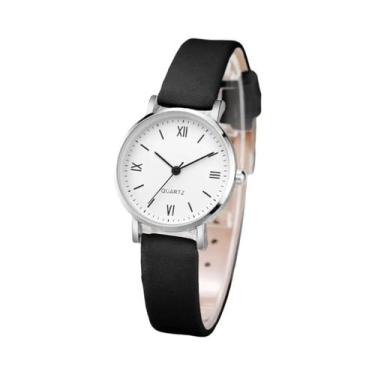 Imagem de Relógio De Pulso Feminino Com Mostrador Pequeno E Pulseira De Couro, R