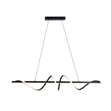 Imagem de Pendente Led Moderno Taschibra Union 38w Luz Quente 3000k Bivolt Preto