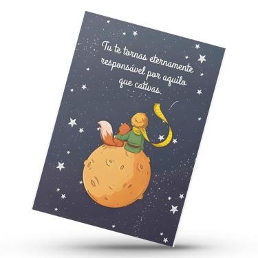 Imagem de Placa Quadro Metal Decora Quarto Infantil Pequeno Príncipe