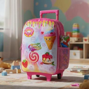 Imagem de Mochila Rodinhas Infantil Escolar Rodinhas Menino Menina Sortida Princ