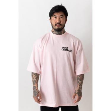 Imagem de Camiseta Oversized Gola Alta Company Rosa Bebe-Unissex