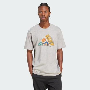 Imagem de Camiseta Adidas Grafica Skate Cinza, G