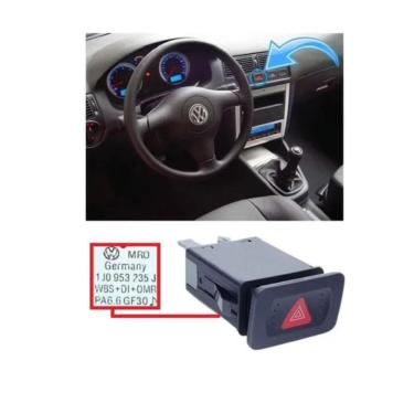 Imagem de Interruptor Botão Do Pisca Alerta Vw Golf Bora 1J0953235J