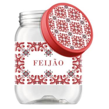 Imagem de Pote Porta Mantimentos Decorado Lisboa 1,7l Com Tampa - Bandeirante, F