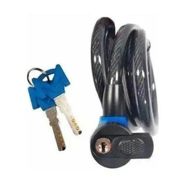 Imagem de Cadeado Segurança Tranca Capacete Moto MaxTrava 405 Grande 1,8m, Fume