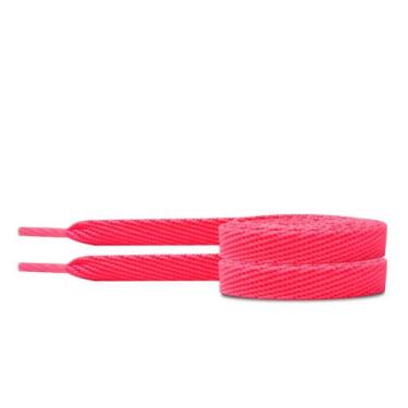 Imagem de cadarço para tênis rosa fluor chato poliester 120cm - GENERAL COURO, R
