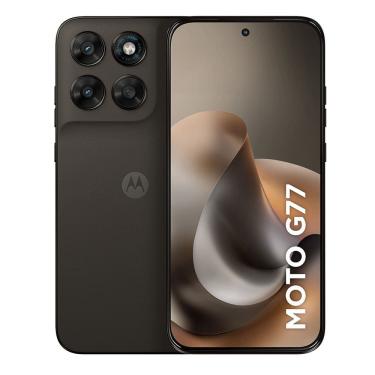 Imagem de Smartphone Motorola Moto G77 5G - 256GB 24GB (8GB RAM + 16GB RAM Boost) camera 108MP Ultra-Pixel, tela 1.5K extreme Amoled 120hz, ultrarresistente