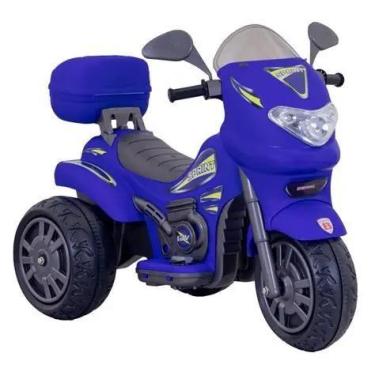Imagem de Moto Elétrica Sprint Turbo Power Azul 12v Com Luz e Som Biemme