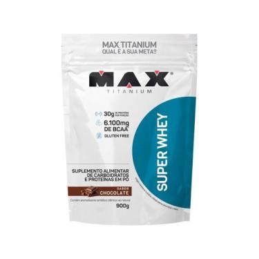Imagem de Super Whey Max Titanium Chocolate 900g, 900g, Chocolate