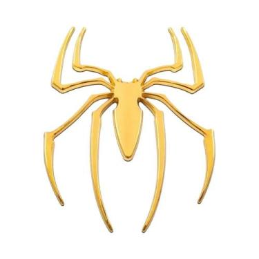 Imagem de Emblema Cromado 3D De Metal Em Formato De Aranha Para Carro, Adesivo U