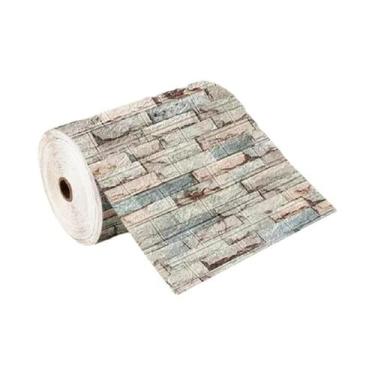 Imagem de Adesivos De Parede DIY Com Padrão De Tijolo 3D 70cmX500cm, À Prova De 