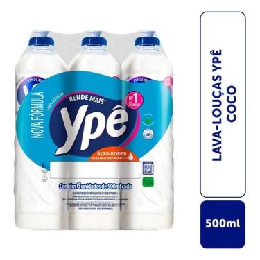 Imagem de Detergente Lava Louças Ypê Coco 500ml Kit Com 6 Unidades