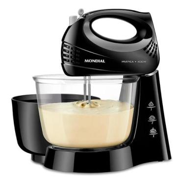 Imagem de Batedeira Mondial 400w Pratica 2 Tigela Preta B-45-B