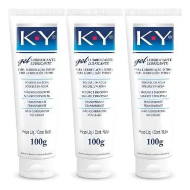 Imagem de 3 Gel Lubrificante Íntimo Base Água Ky K-y 100g Envio Rápido - Congrat