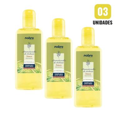 Imagem de Kit 3 Aromatizantes de Ambiente Citronela com Borrifador Líquido 140ML Super Concentrado Aroma Duradouro