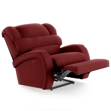 Imagem de Poltrona Do Papai Reclinável Kalie Power Touch Usb Fh9 Veludo Vermelho - Mpozenato