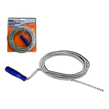Imagem de Desentupidor Aço 7m Cano Tubos Encanamento Cozinha Banheiro - BESTFER