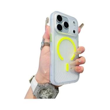Imagem de Capa Transparente Fosca Com Bumper E Padrão Ondulado Para iPhone 17 16