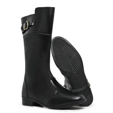 Imagem de Bota Cano Longo Montaria Feminina Estilo Conforto Elegante Versátil - 
