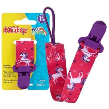 Imagem de Prendedor de Chupeta Infantil Estampado Baby Nuby Cor:Unicórnio, Unicó