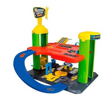 Imagem de Pista de Serviços Para Carrinhos Brinquedo Garagem Elevador 2 Andares 