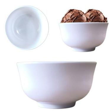 Imagem de Tigela Bowl Redonda em Melamina Para Sobremesa Branca 320ml - Fx